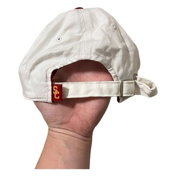 USC hat university of Southern California baseball cap adjustable red white EUC - Picture 5 of 5